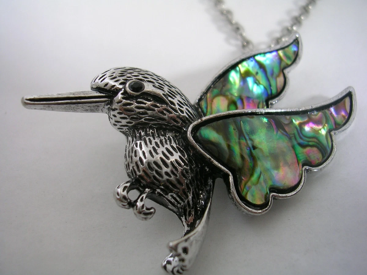 Abalone hummingbird deals pendant