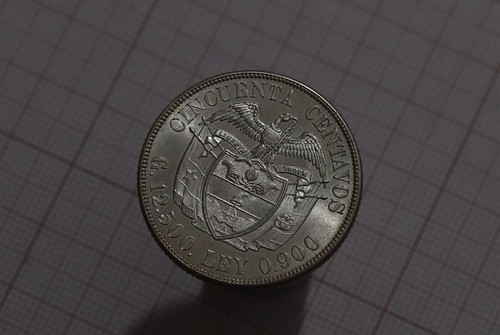 🧭 🇨🇴 COLOMBIA 50 CENTAVOS 1934 SILVER HIGH GRADE B86 #Z8603 - Afbeelding 2 van 3