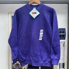 Vintage 90s Deadstock NWT Fruit Of The Loom Casual Wear Crewneck USA Made Sz L
