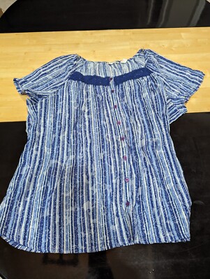 Womens fred david woman blue blouse