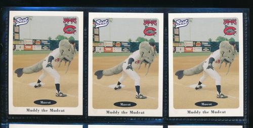 Lot (3) 1996 Best #29 Muddy the Mudcat Mascot Carolina MudCats (GF58) SWSW6