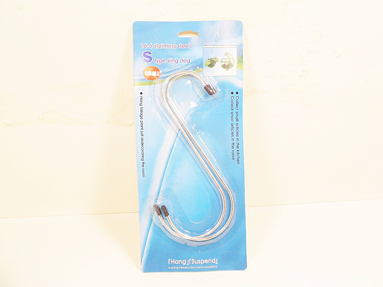 S Hooks Stainless Steel 8" Hanging Hook Metal Plant Hanger 2 Pk Rubber Tip Sling