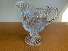 Creamer Vintage Glass Footed Creamer Sawtooth Edge — photo 3