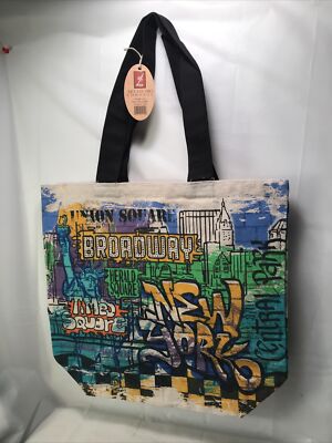 Art Studio Company Shopper Tote New York Graffiti Reusable
