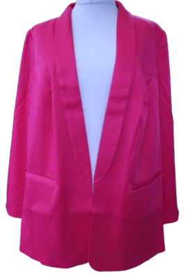 Sheego Blazer Pink Damen Jacke Anzugjacke 44-58 Jacket Business Offen Gläzend - Bild 1 von 4
