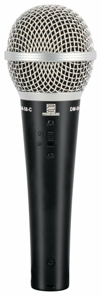 3x Pronomic DM-58-B Dynamisches Vocal Mikrofon Gesangs Mikrophon Mic Koffer - Bild 3 von 4