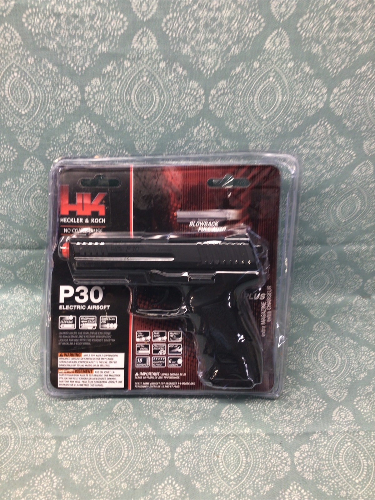 HK Heckler & Koch P30 Electric Blowback 6mm BB Pistol Airsoft Gun Black