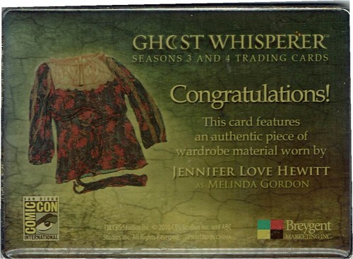 Ghost Whisperer Seasons 3 & 4 Wardrobe Relic SDCC Comic Con Jennifer Love Hewitt - Picture 2 of 2