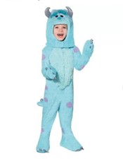 Monsters Inc Sulley Costume Kids 3T/4T Jumpsuit Hood Mittens