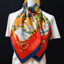 RARE VINTAGE HERMES Silk Scarf "Brise de Charme" Carre 90 Duty-free US