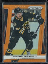 2013-14 Panini Prizm Prizms Orange Die Cut #7 David Krejci 08/50