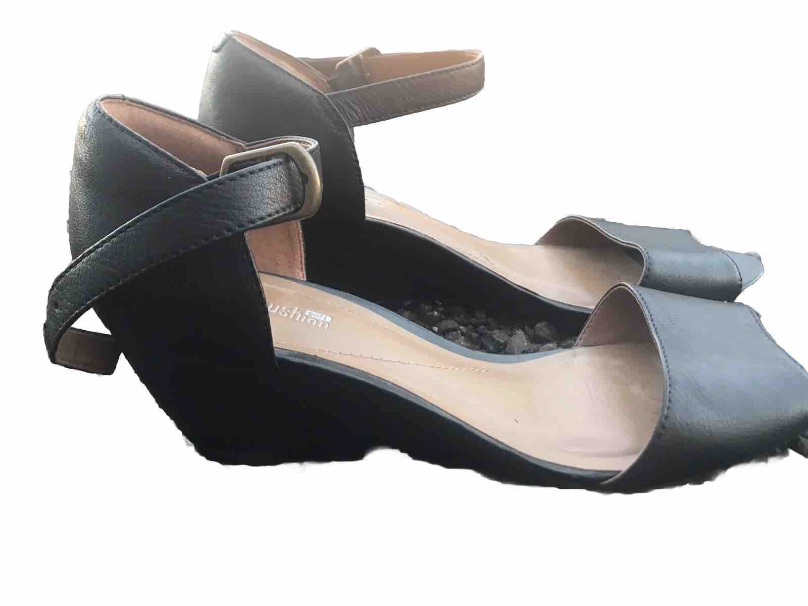 Clarks Womens Brielle Drive Leather Wedge Dress Sandals Size 10M