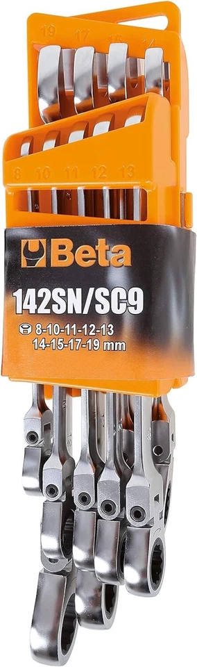 Beta 142SN/SC9 ACT23 - Set di 9 Chiavi Combinate a cricchetto snodate con supp. - Immagine 2 di 4