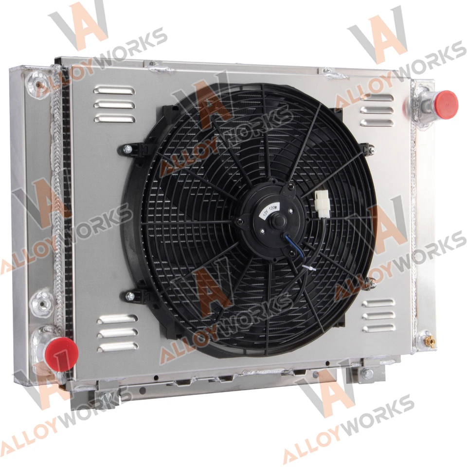 4 Row Aluminum Radiator Shroud Fan Relay For 1961-65 63 Ford Thunderbird Base Foto 3 de 4