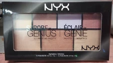 NYX Strobe Of Genius Illuminating Highlighters Palette STGP01 (Free Shipping)