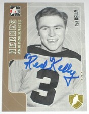 RED KELLY SIGNED ITG HEROES DETROIT RED WINGS CARD AUTOGRAPH AUTO!!!