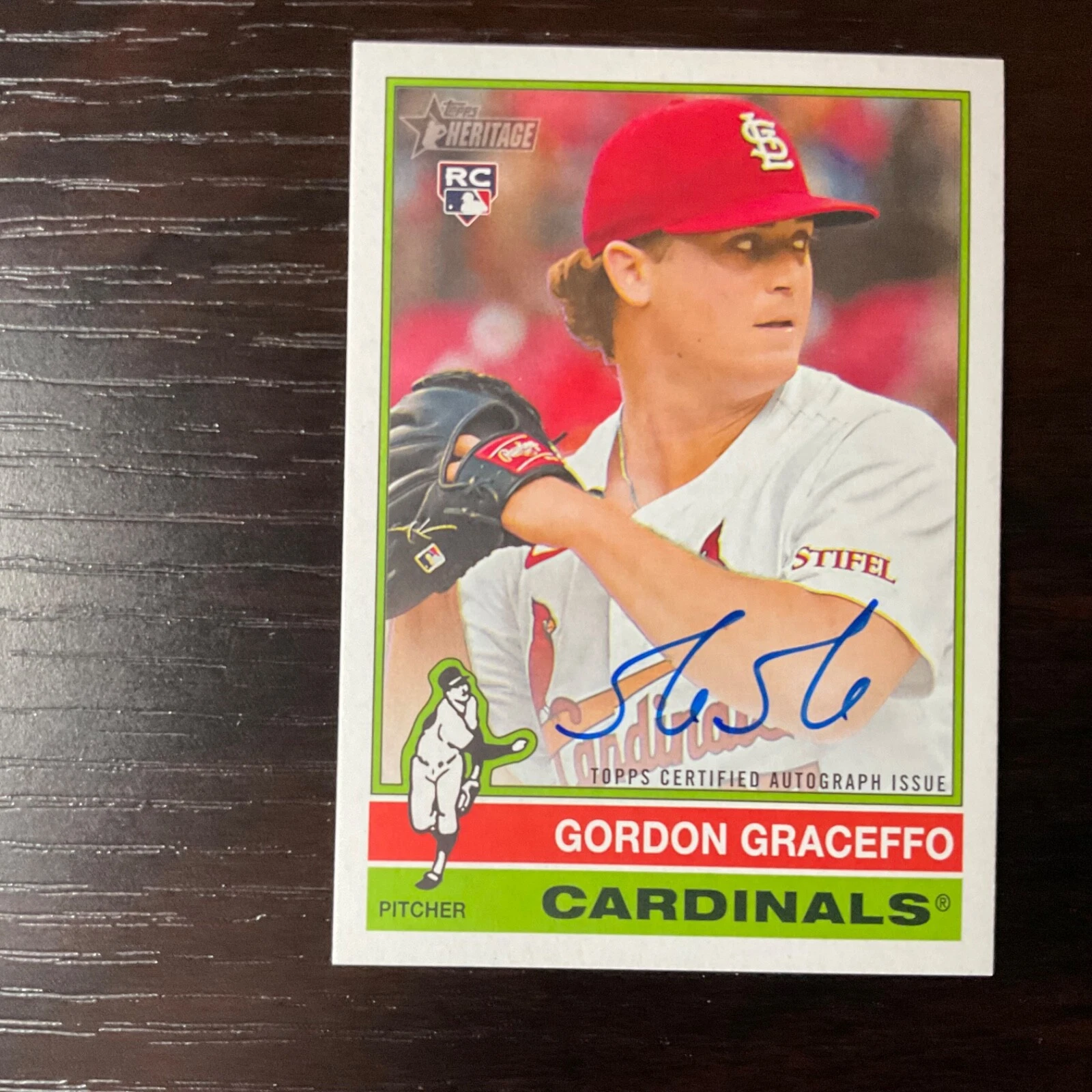 2025 Topps Heritage Real One Auto ROA-GG Gordon Graceffo, St. Louis Cardinals RC