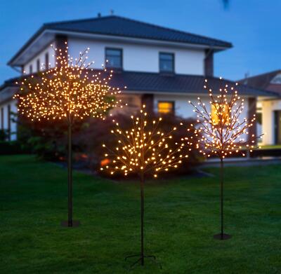 LED Baum Lichterbaum warm-weiß Innen Außen Deko Lichterkette Zweige Weihnachten