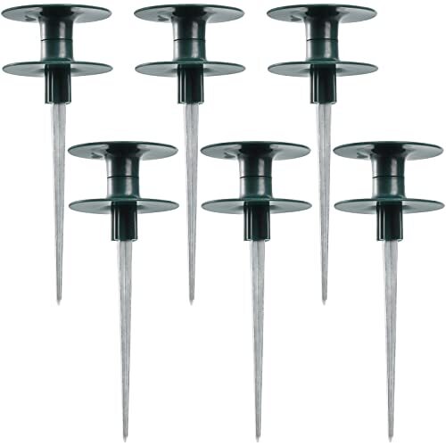 6 Pack Hose Guard Stake 10 Inch Garden Hose Guide Spike Zinced Metal Spike With - Picture 3 of 6