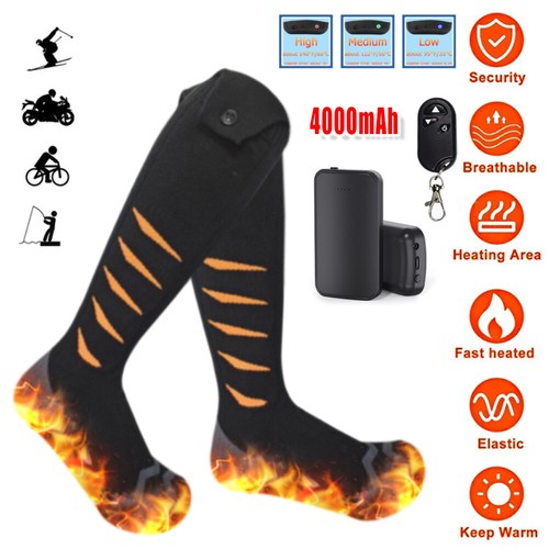 Beheizbare Socken Heizsocke 4000mAh Beheizter Heizung USB Fußwärmer mit Remote - Bild 28 von 28