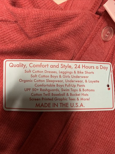 City Threads Sensory Friendly Spd size 8 Red Sleepwear , Under layer - Picture 4 of 7
