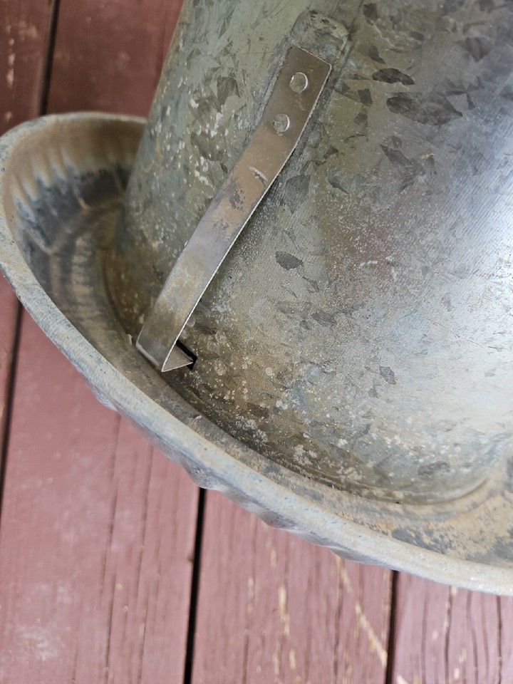 Vintage Galvanized Metal Chicken Waterer For Farm or Backyard Pen eBay