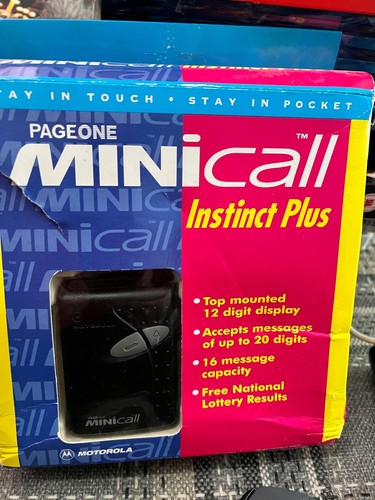 Page One Minicall Instinct Plus Pager Motorola with original packaging