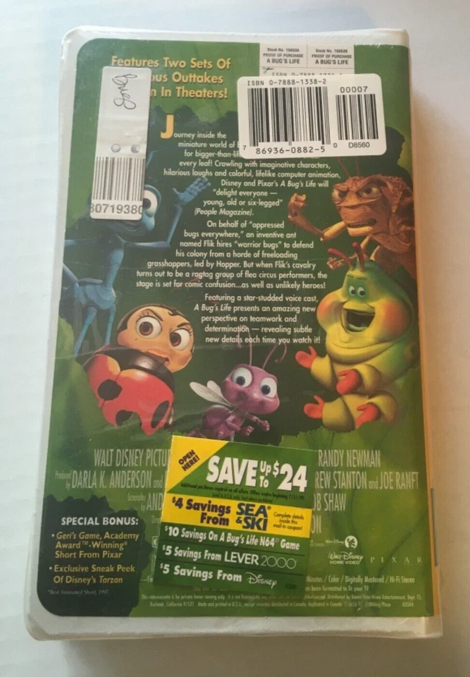 A Bugs Life VHS New Sealed - Image 2 of 2
