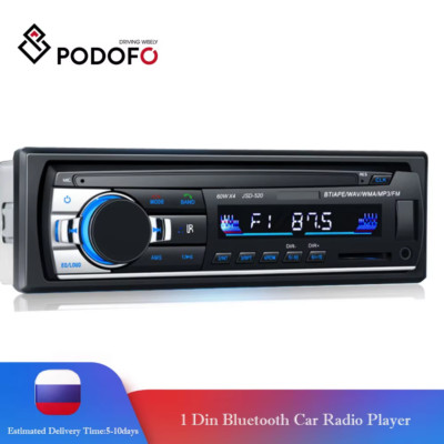 Podofo Autoradio Auto Radio Stereo Bluetooth FM Aux Eingang Empfänger SD USB JSD