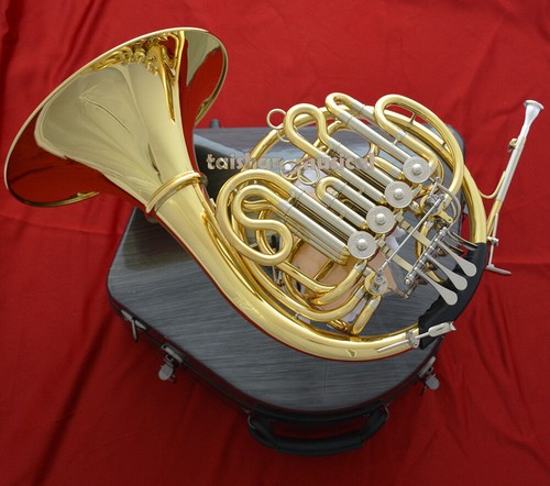 Lacquered Triple French Horn Gold Bb/F High F New FREE SHIPPING