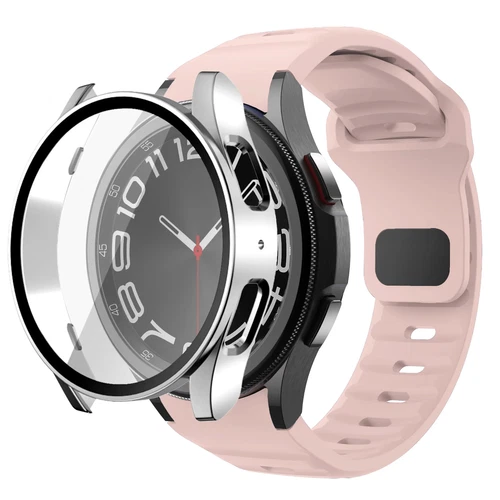 Band + Case Cover For Samsung Galaxy Watch 7/6/5/4/FE 40/44mm Silicone Strap - Picture 14 of 30