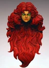 Starfire George Perez Ver 1:12 scale custom unpainted Head 6" Action Figure