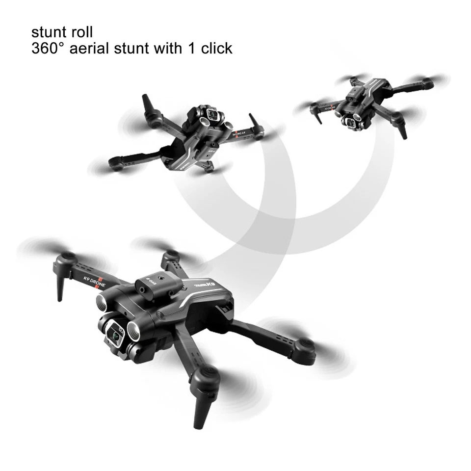 Foldable Drone RC Quadcopter With 4K HD Dual Camera 150° Adjustment 4 Way Ob NEW - Image 4 of 4