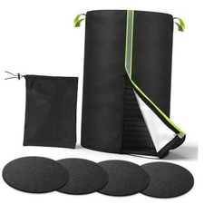 Tire Cover for Storage, 420D Oxford Waterproof 33" Tire Diameter + 4 Felt Pads