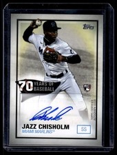 2021 Topps 70 Years of Baseball Autographs Jazz Chisholm Auto Miami Marlins
