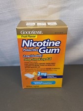 GoodSense Nicotine Polacrilex Coated Gum 2 mg 100 ct - Fruit Flavor EXP 12/26 