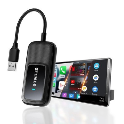 GetPairr Go AI Box YouTube APP Hub 4+32GB Wireless CarPlay Android Auto Adapter