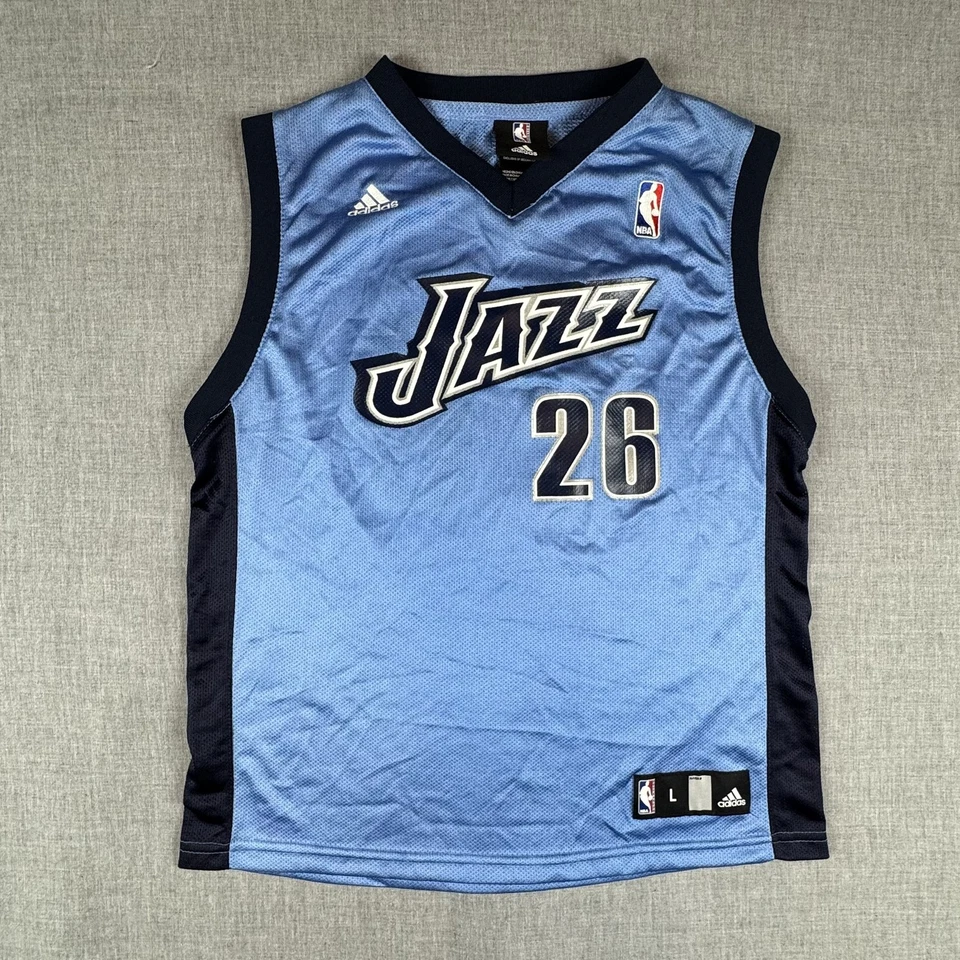 Camiseta Utah Jazz Juvenil Grande NBA Baloncesto Kyle Korver 26 Autografiada Adidas Foto 4 de 4