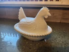 Vintage Indiana Milk Glass Hen on Nest