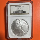 U.S. Mint American Eagle 2006 1 oz .999 Silver NGC MS69 Coin