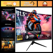 32" Curved Gaming Monitor FHD 1080P 165Hz 1500R, FreeSync, HDR, VESA, Eye Care