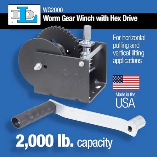 Cabrestante engranaje helicoidal Dutton-Lainson Company 2000 lb capacidad unidad estándar Foto 3 de 4