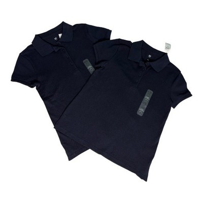 GAP Kids Uniform Polo Shirts Tops Navy Blue Girls L 10  Short Sleeves Lot of 2