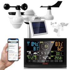 Estación meteorológica solar WiFi 7 en 1 con pantalla a color de 7,5