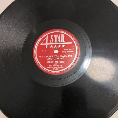 Jerry JERICHO Ben CHRISTIAN Texas Cowboys 78 Single 4 STAR Vinyl 10'' 78 RPM