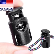 10 PCS Plastic Spring Cord Locks for Drawstring, Paracord Toggle Stopper Clasp E
