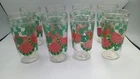 Vintage Anchor Hocking 16oz Watermelon 8 Drinking Glasses Set Cute Cottage Core
