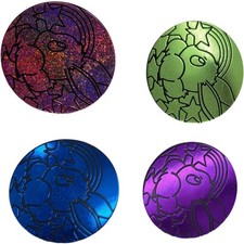 Pokemon TCG Prismatic Evolution Jumbo Sparkle Eevee Coins Set Of 4