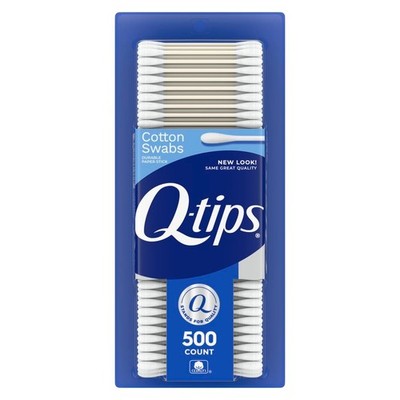 Q tips Cotton Swabs Original For Home First Aid and Beauty 100% Cotton 500 Count