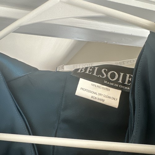 Worn Once To A Wedding-Elegant Shimmery, Flowing Bluish Gown With Short Jacket - Picture 5 of 8